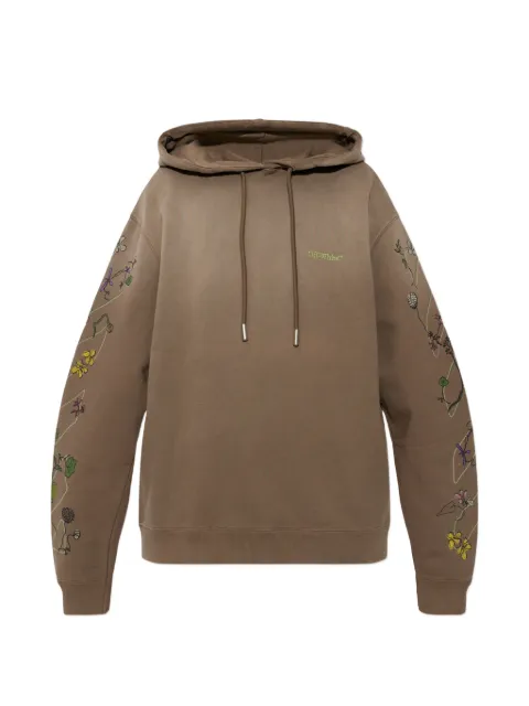 Off-White floral-embroidered hoodie