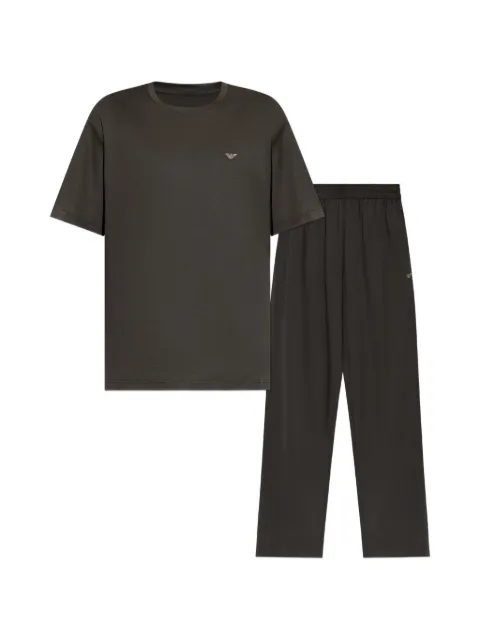 Emporio Armani logo-embroidered pajamas
