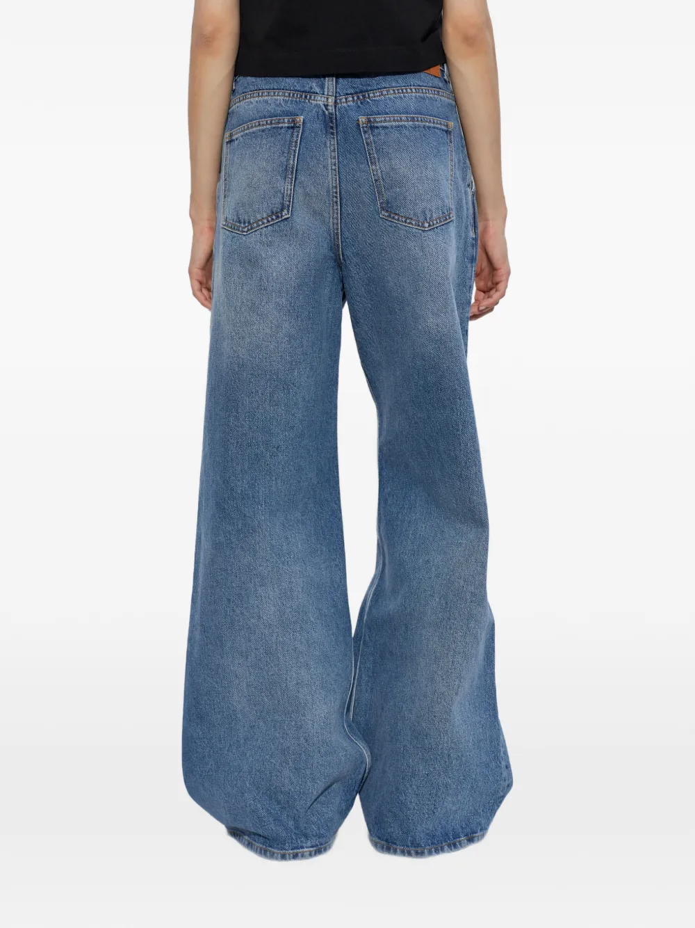 Off-White Jeans met wijde pijpen Blauw