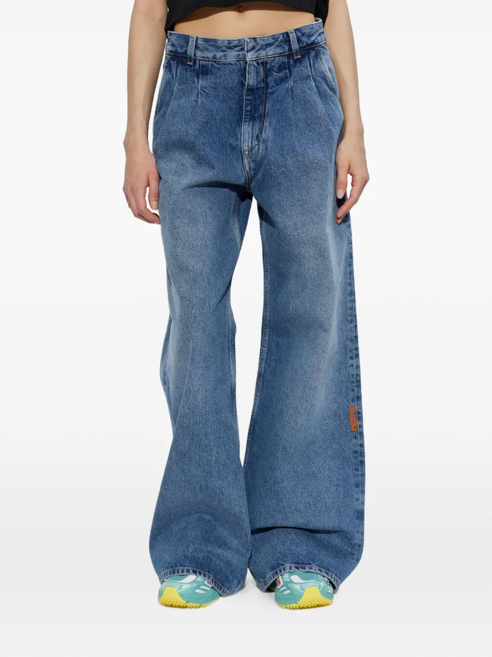 Off-White Jeans met wijde pijpen Blauw