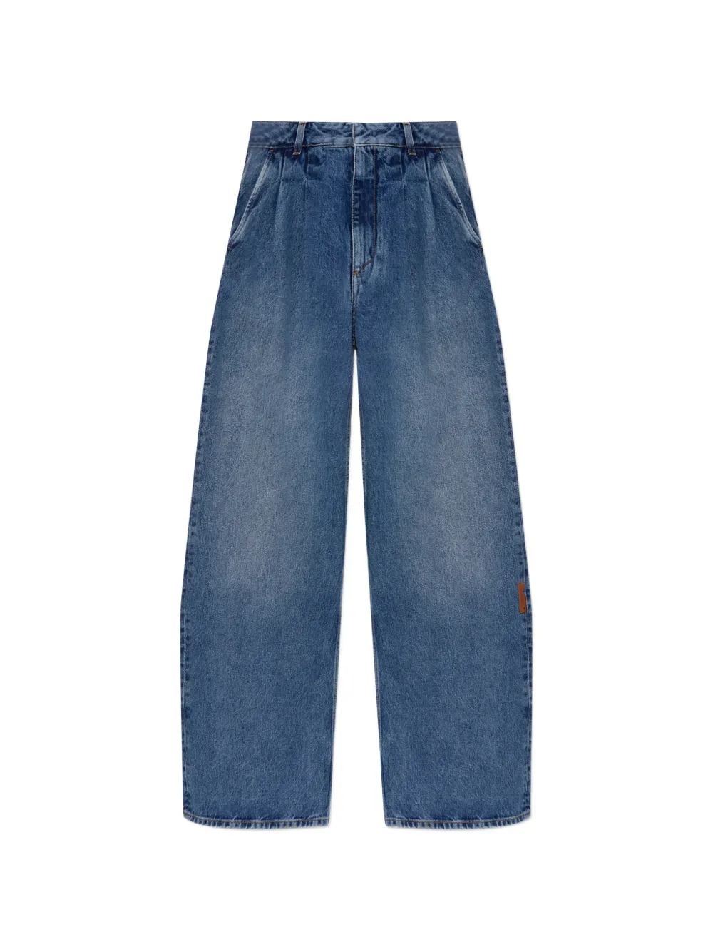 Off-White pleated wide-leg jeans - Blu