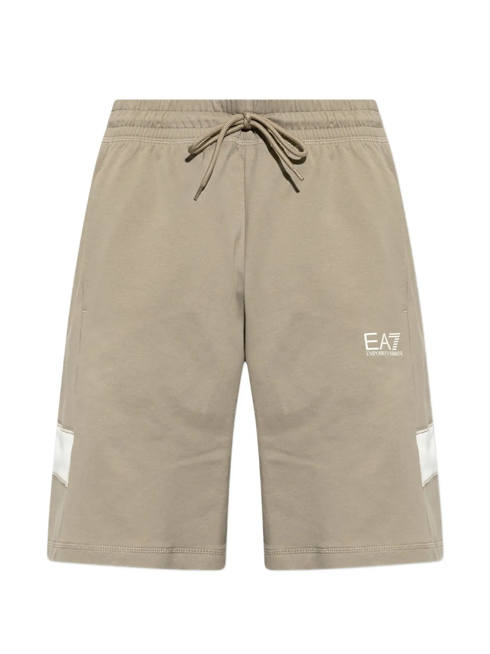 Ea7 Emporio Armani logo-print drawstring track shorts - Toni neutri
