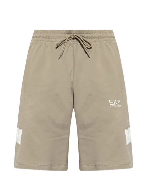 Ea7 Emporio Armani shorts deportivos con cordones en la pretina