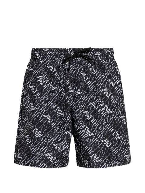 Emporio Armani logo-print drawstring swim shorts