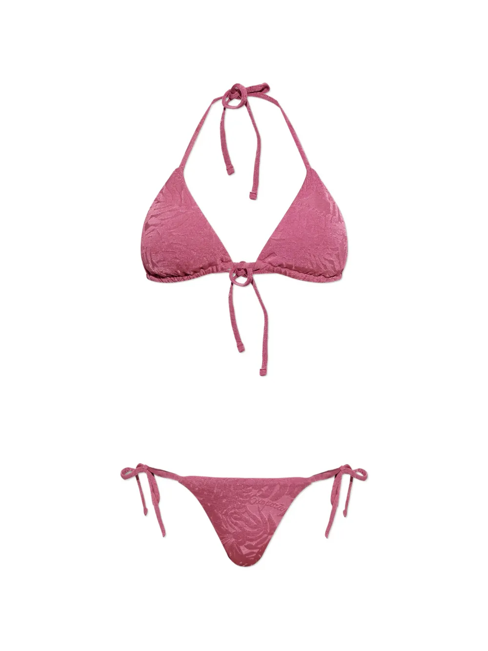 Emporio Armani foliage-print bikini - Rosa