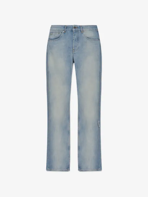 Off-White logo-tag straight-leg jeans