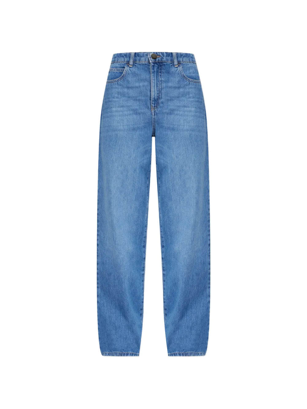 Emporio Armani logo-plaque straight-leg jeans - Blu