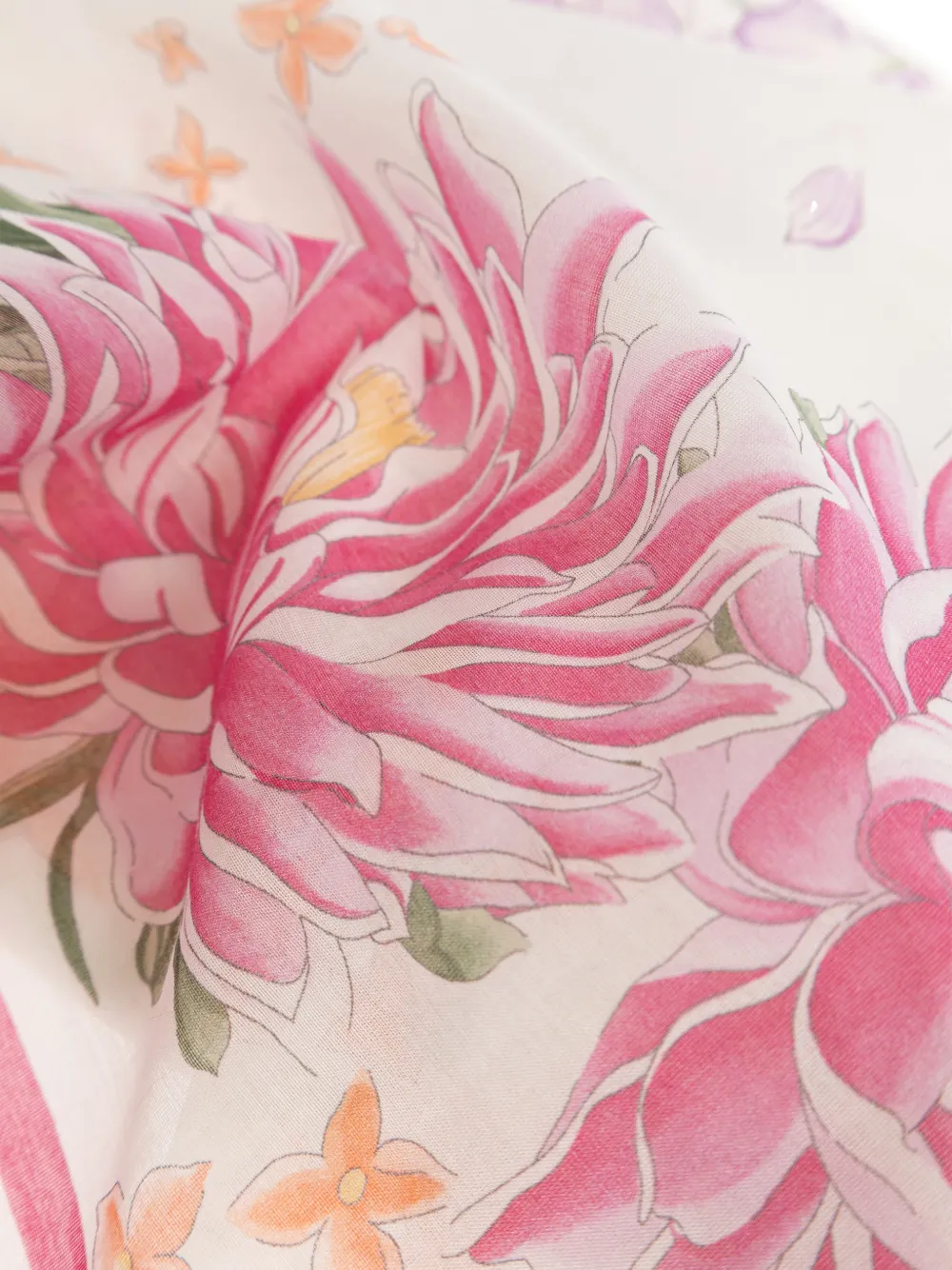 Ferragamo Sjaal met bloemenprint Roze