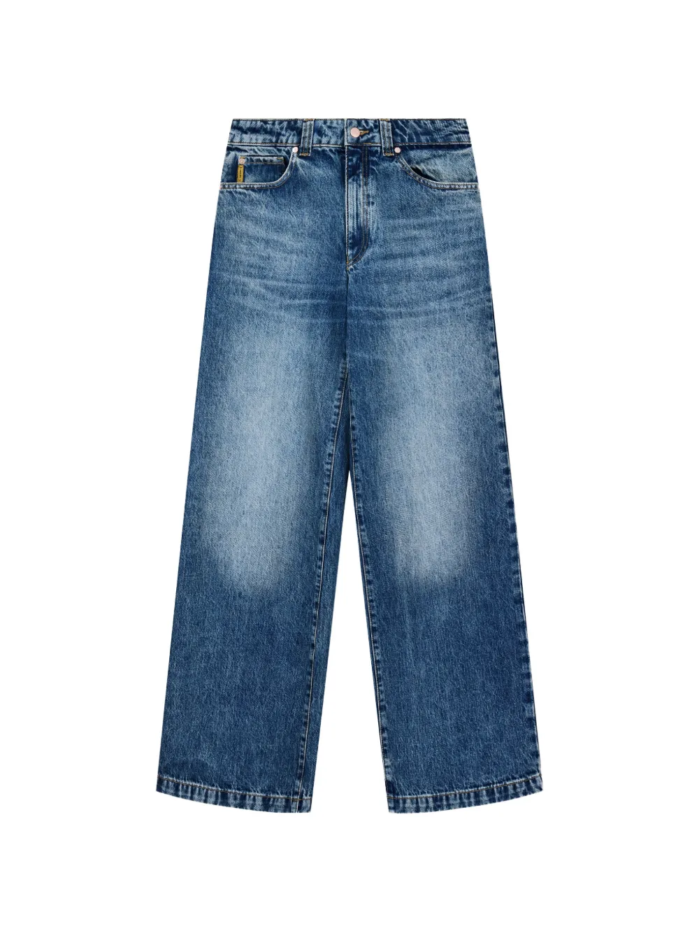 Emporio Armani J4J logo-patch wide-leg jeans - Blu