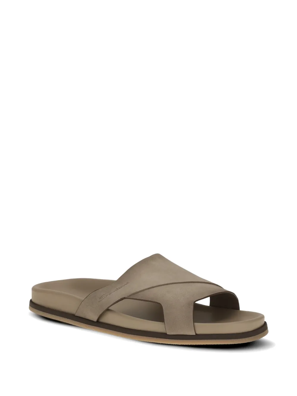 Santoni cross-strap sandals Beige