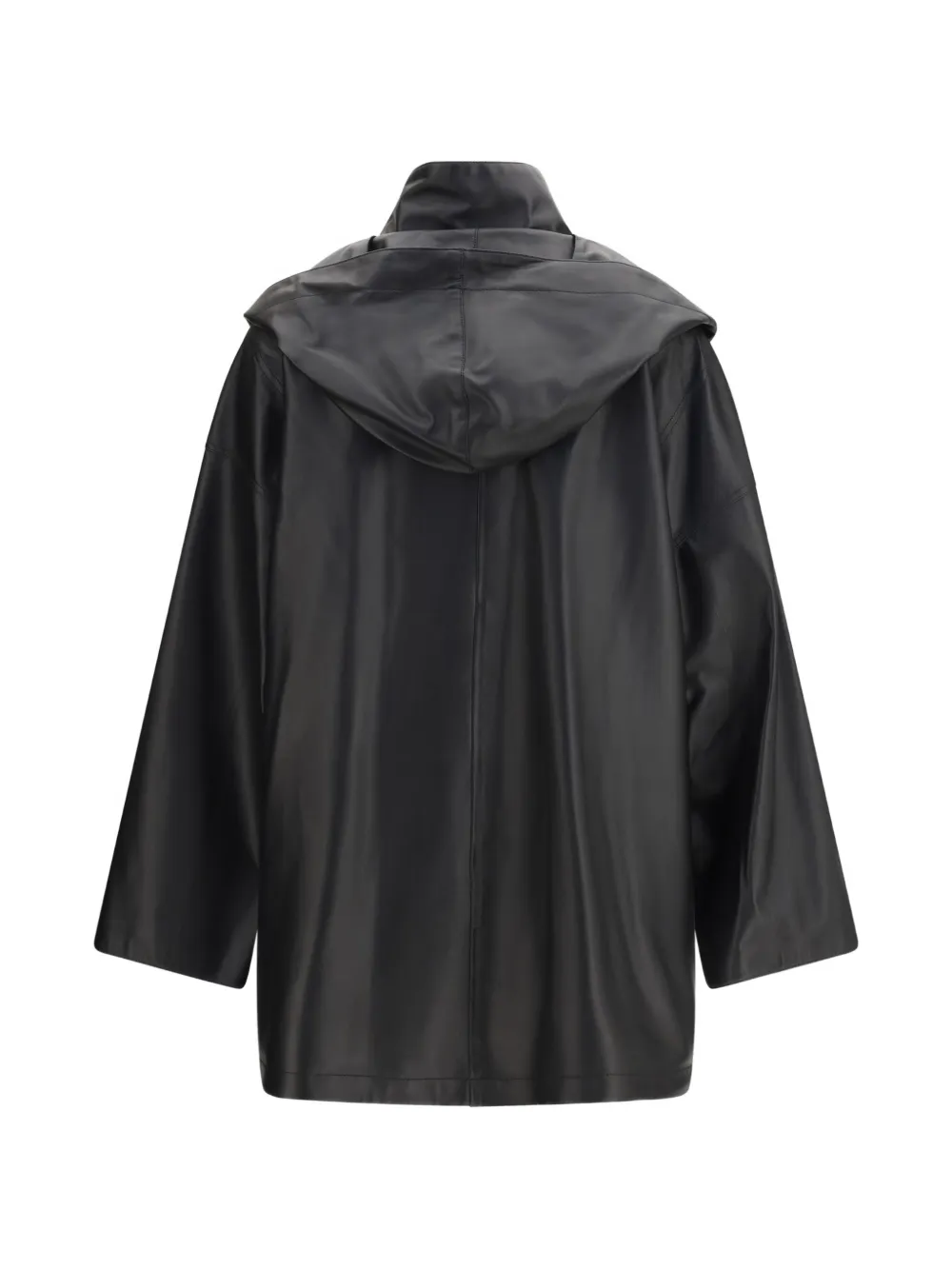The Row Cassandre leather coat - Nero