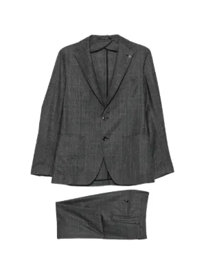Tagliatore チェック スーツ | グレー | FARFETCH JP