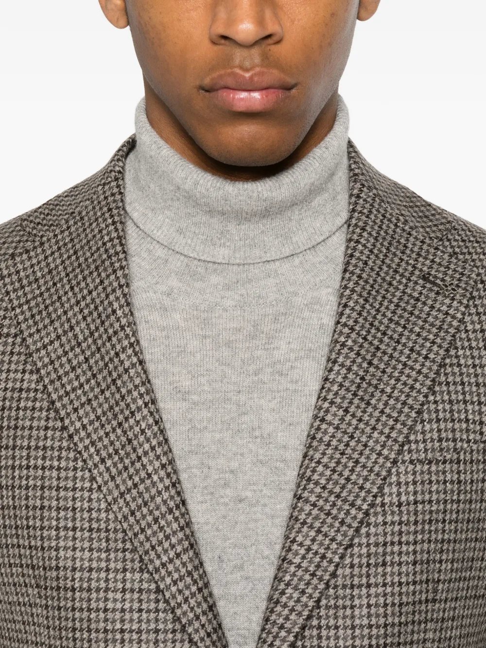 Tagliatore Blazer met pied-de-poule print Beige