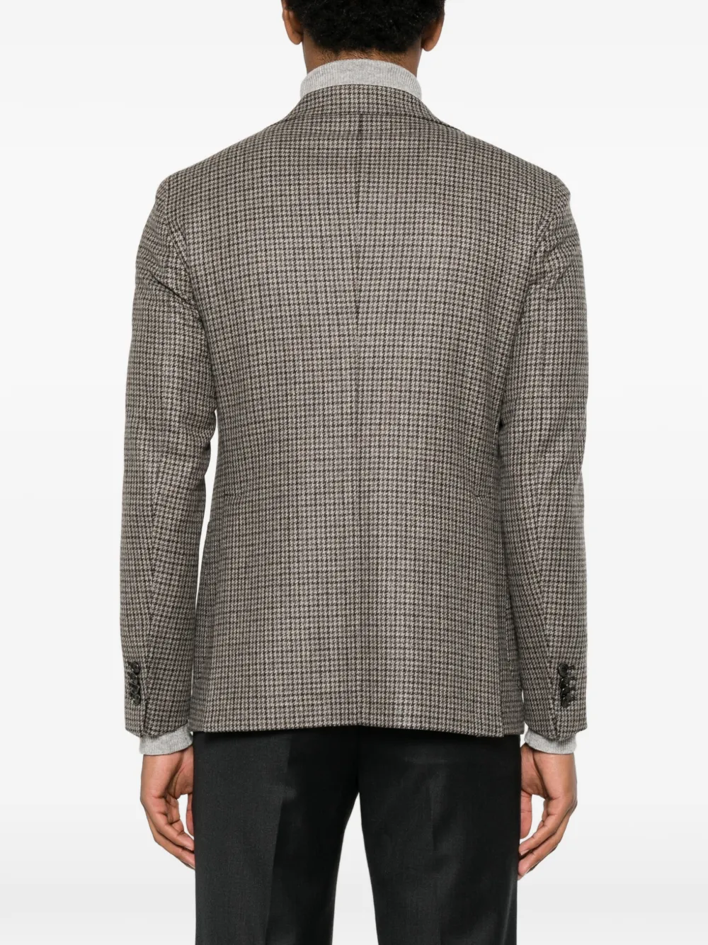Tagliatore Blazer met pied-de-poule print Beige