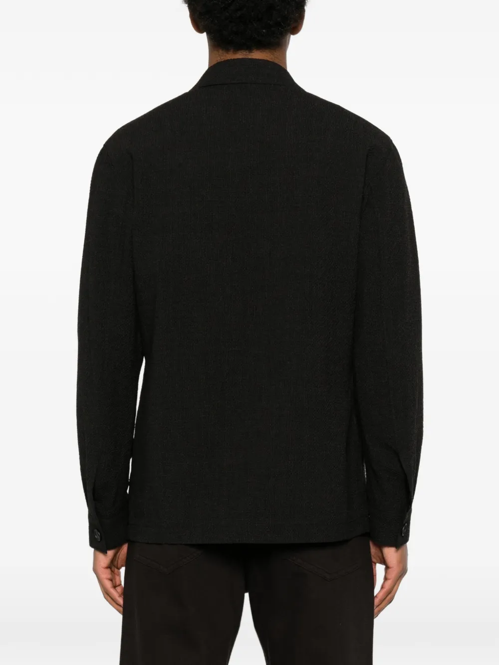 Tagliatore Brook button-up jack met vier zakken Zwart