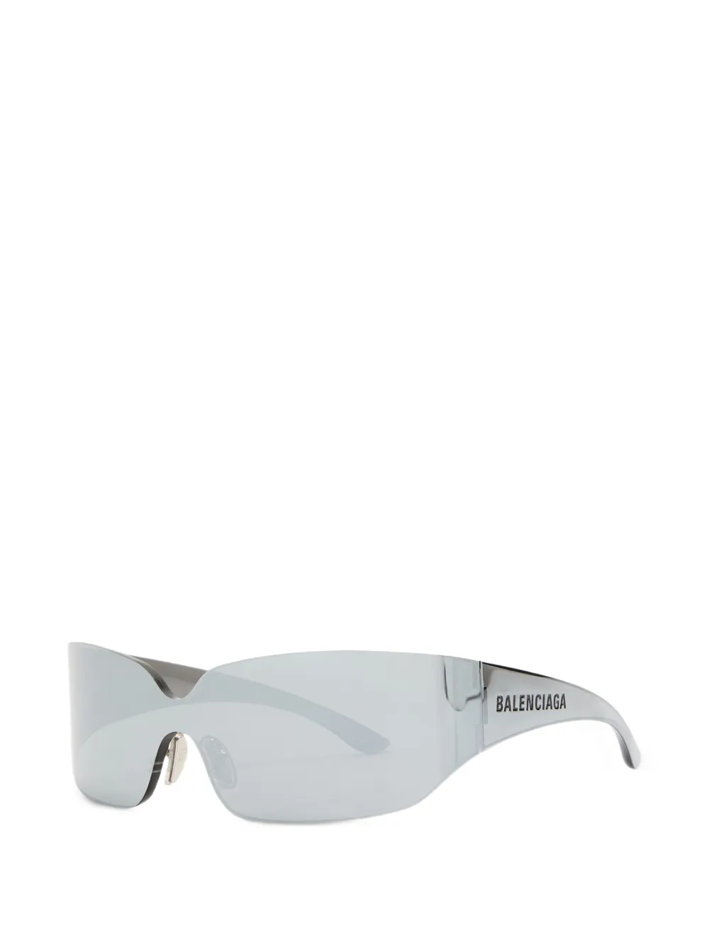 Balenciaga mirrored geometric-frame sunglasses - Argento