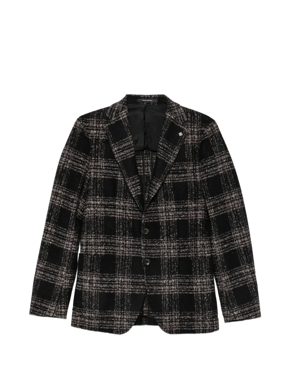 Tagliatore check-pattern single-breasted blazer - Black