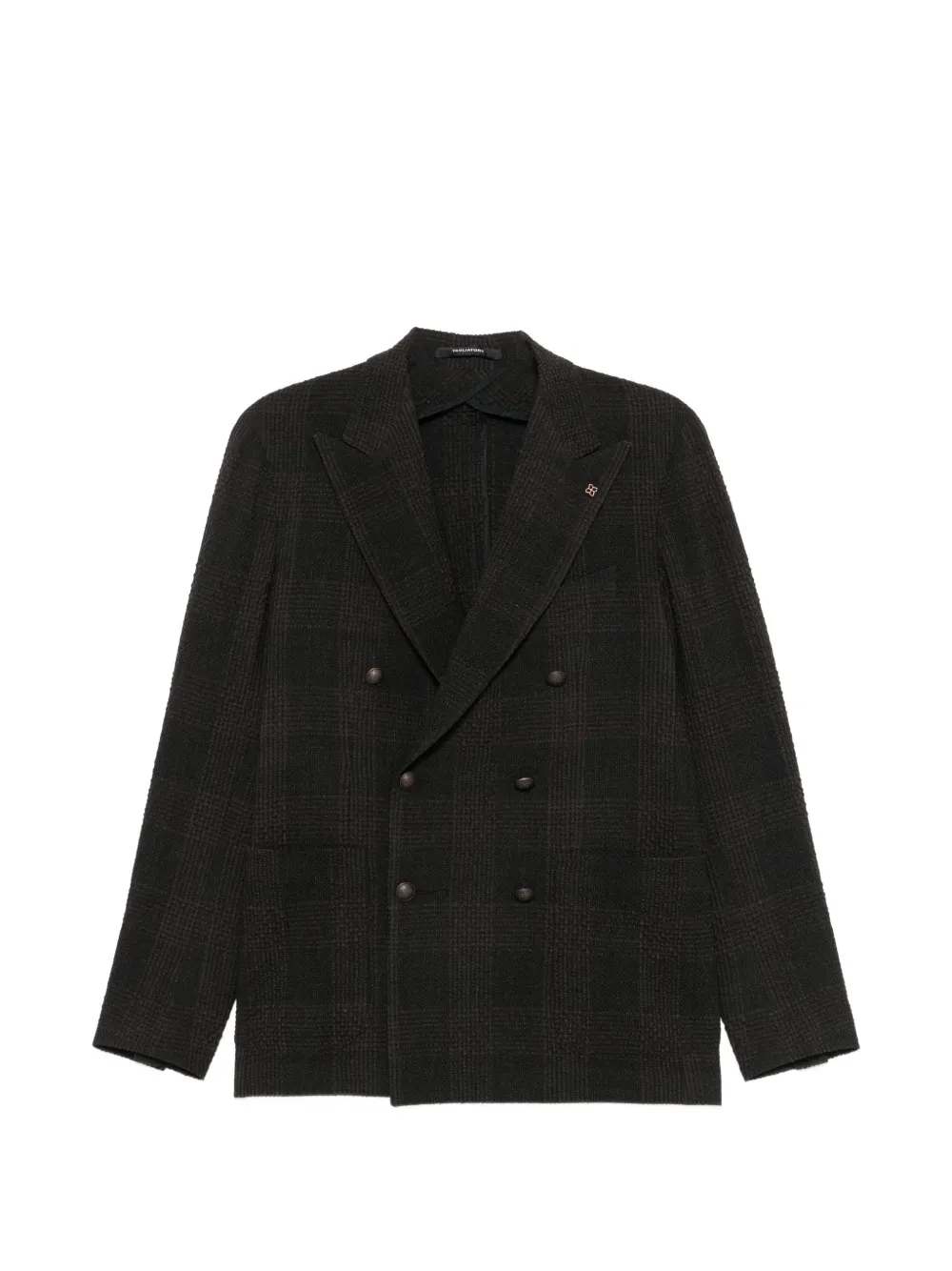 Tagliatore double-breasted peak-lapel blazer - Braun
