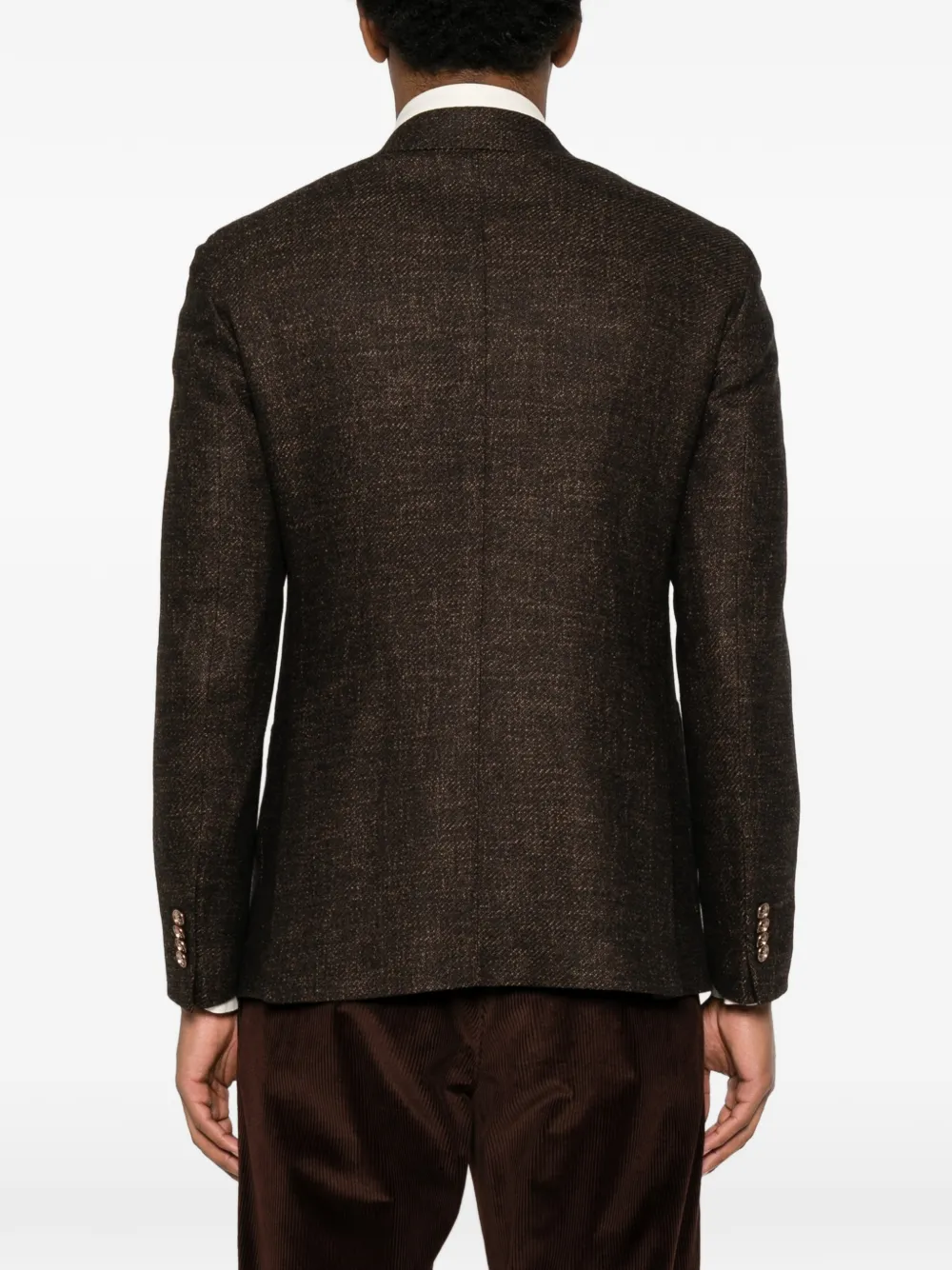 Tagliatore Blazer met dubbele rij knopen en puntige revers Bruin
