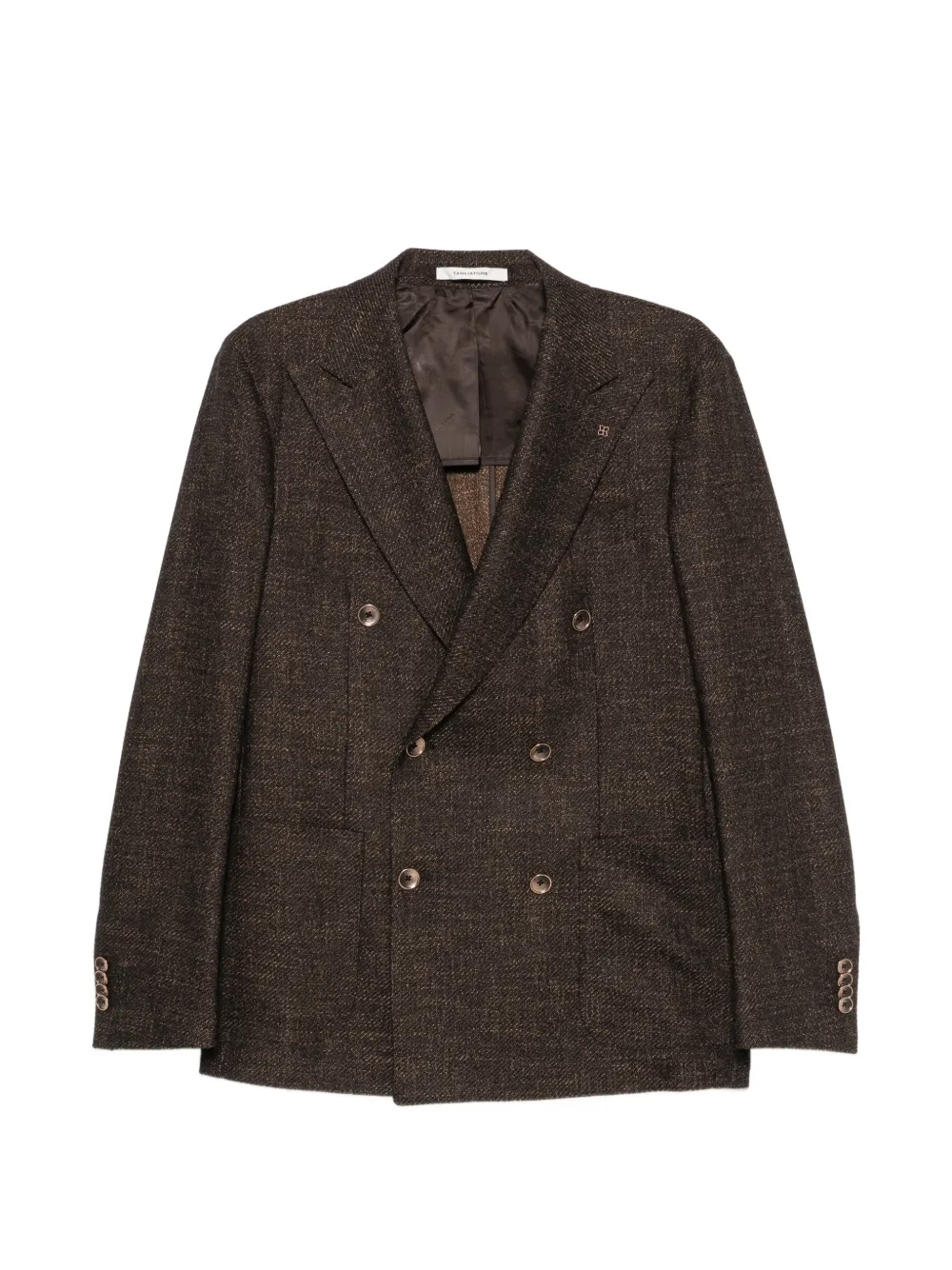 Tagliatore double-breasted peak-lapels blazer - Brown
