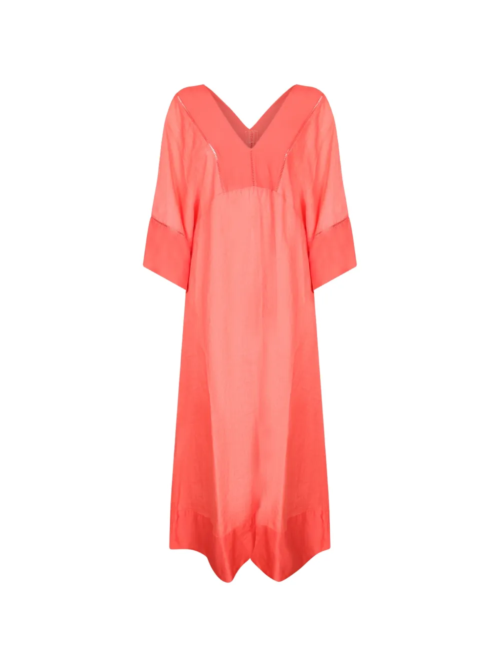 120% Lino panelled midi dress - Pink