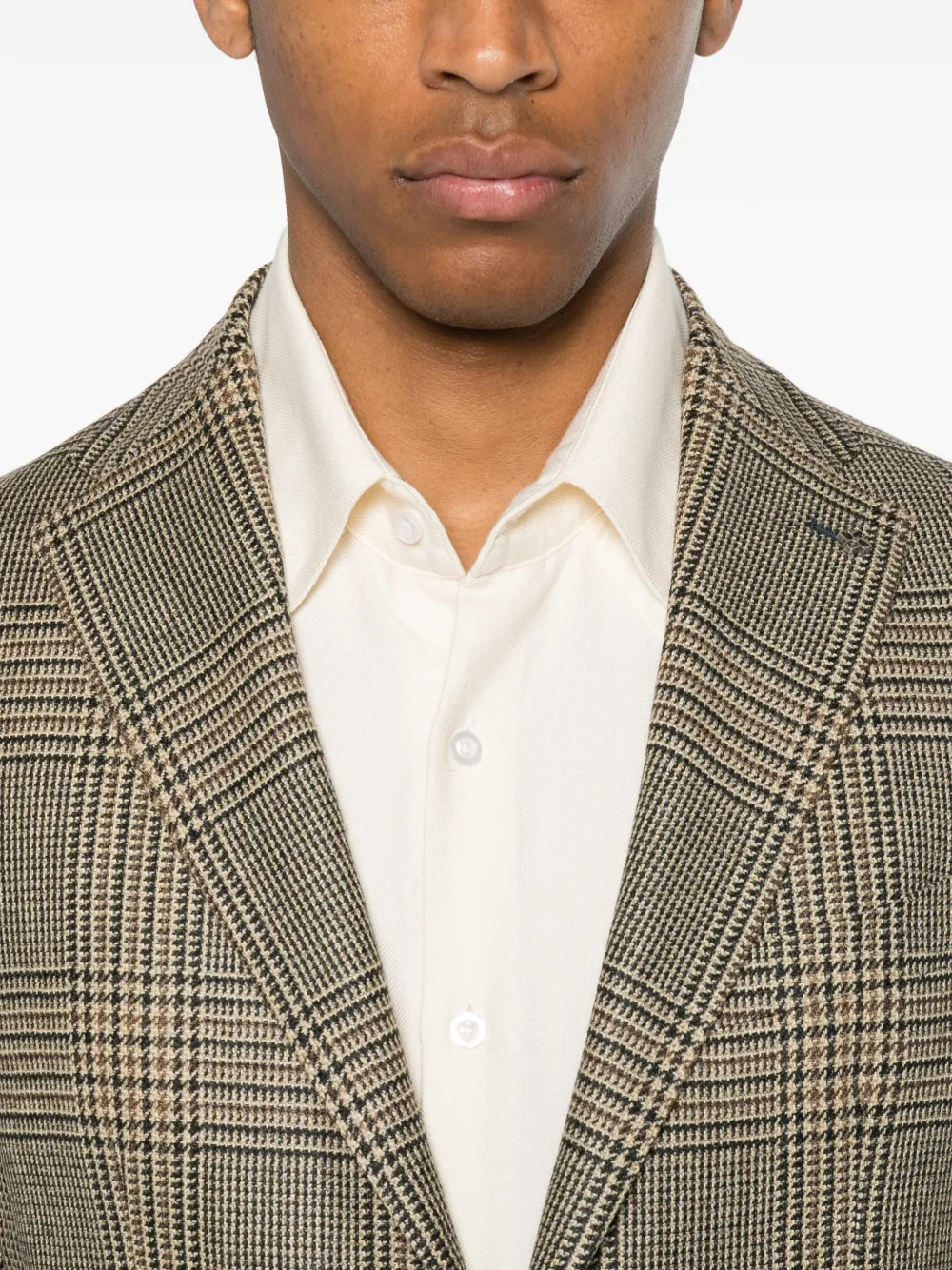 Tagliatore Prince of Wales geruite blazer Beige