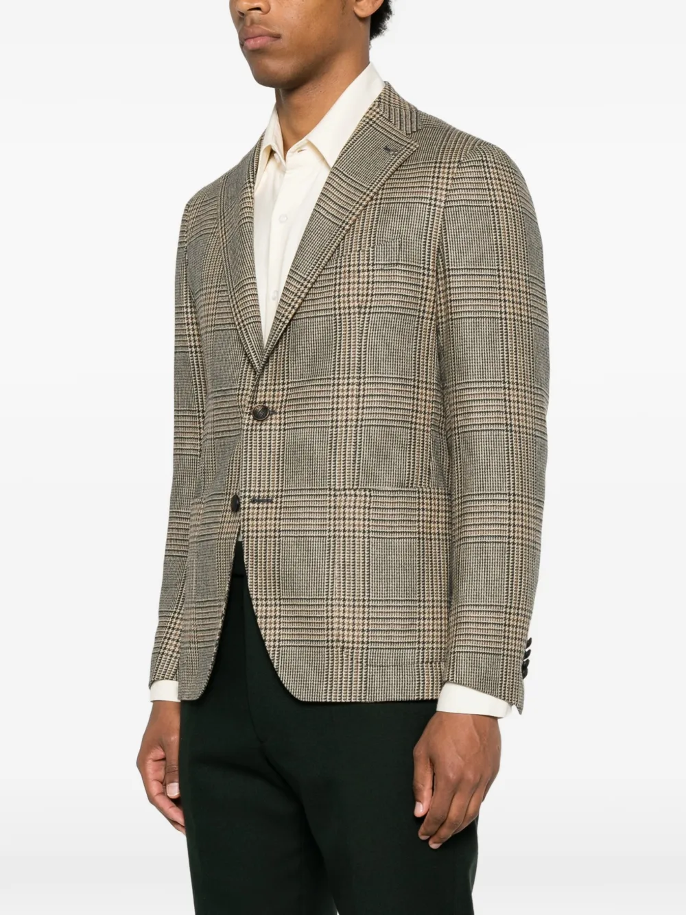 Tagliatore Prince of Wales geruite blazer Beige
