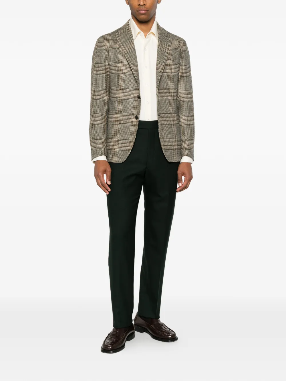 Tagliatore Prince of Wales geruite blazer Beige