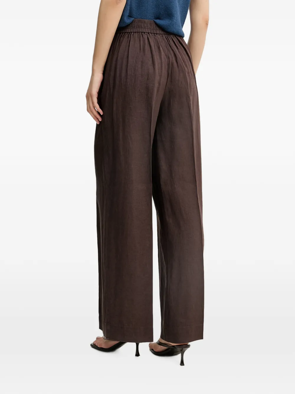 Benetton Broek met wijde pijpen Bruin