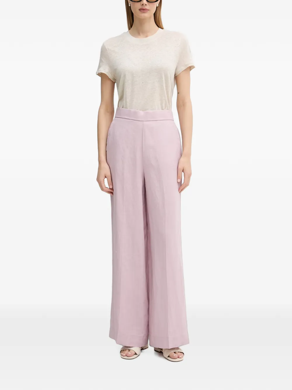 Benetton Broek met elastische taille Roze
