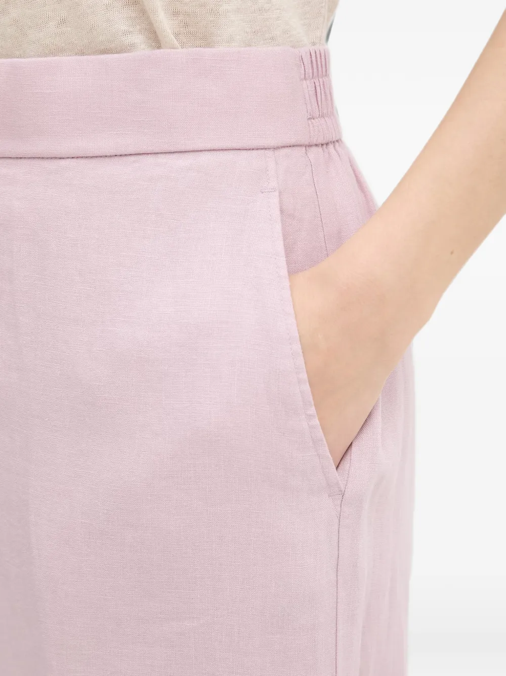 Benetton Broek met elastische taille Roze