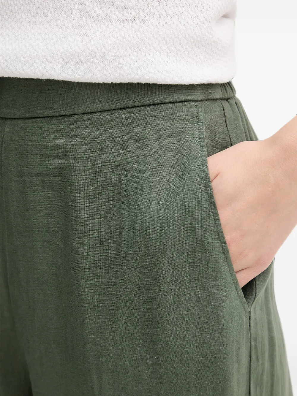 Benetton Geplooide broek Groen