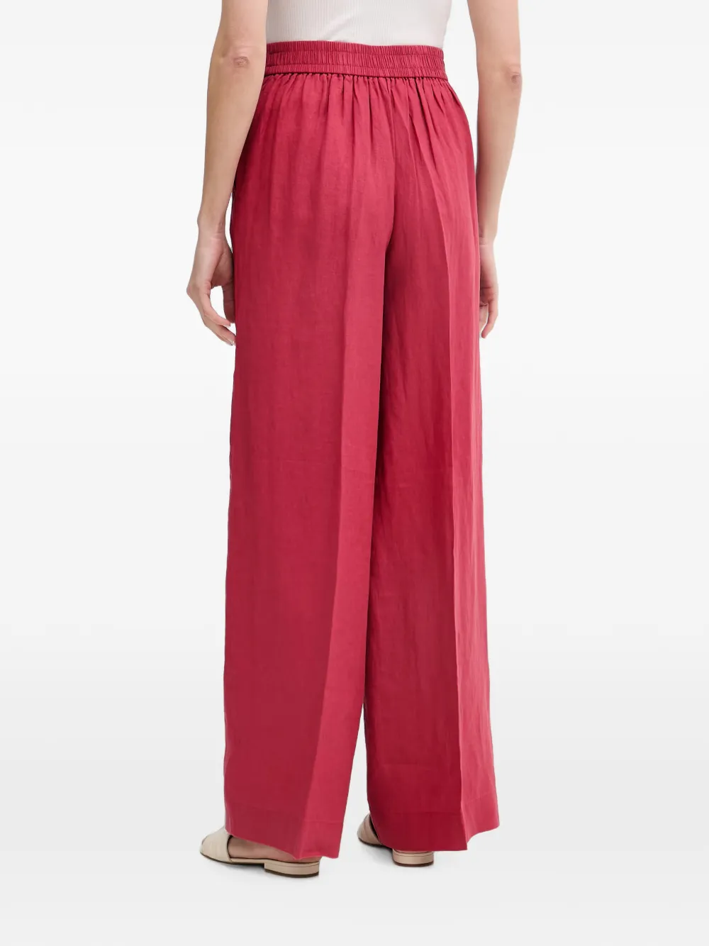 Benetton Broek met elastische taille Rood