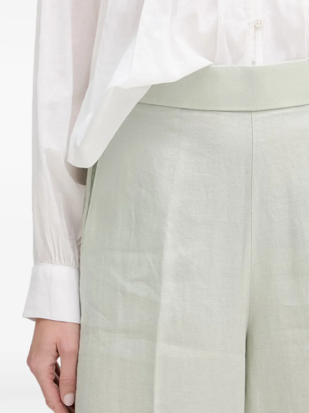 Benetton Geplooide broek Groen