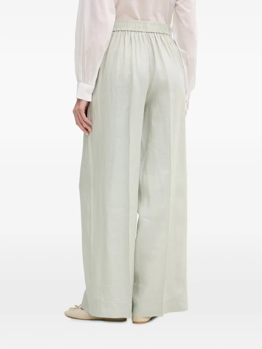 Benetton Geplooide broek Groen