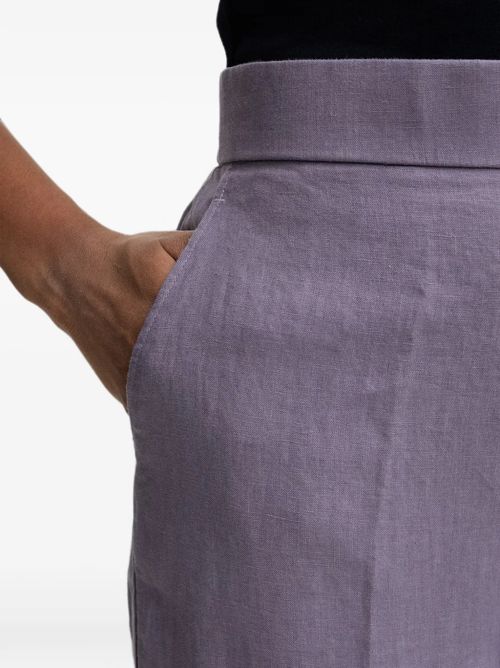 Benetton Broek met wijde pijpen Paars