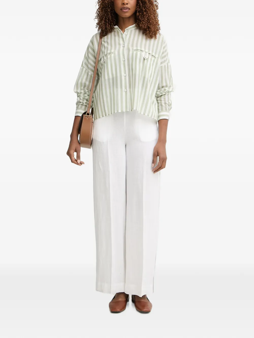 Benetton Geplooide broek Wit