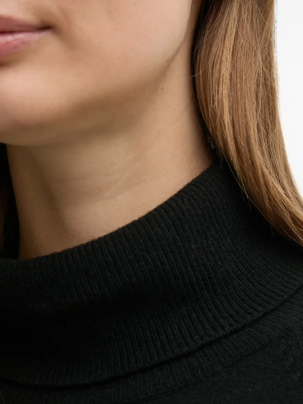 Benetton Trui met raglan mouwen en gerolde hals Zwart