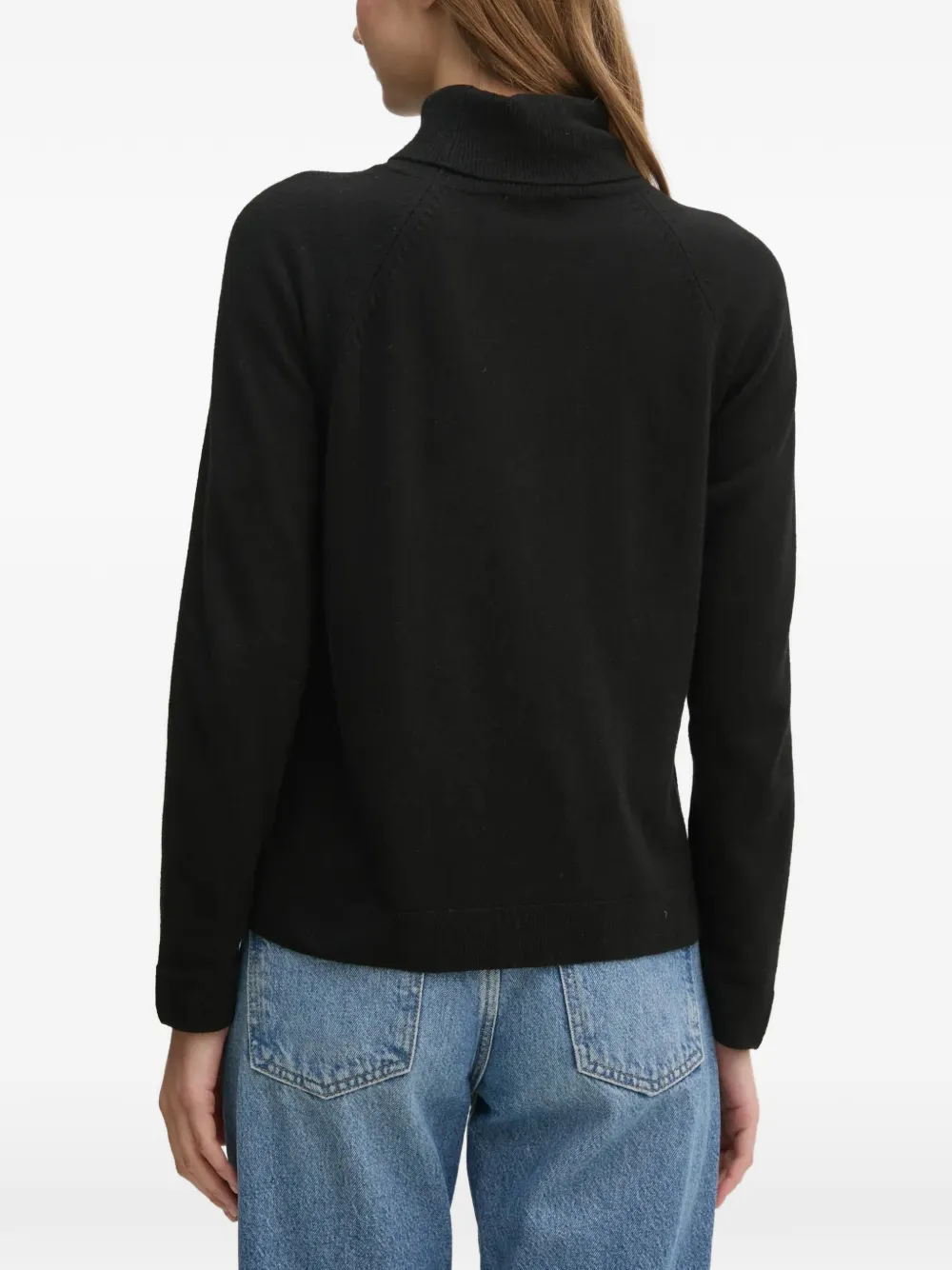 Benetton Trui met raglan mouwen en gerolde hals Zwart