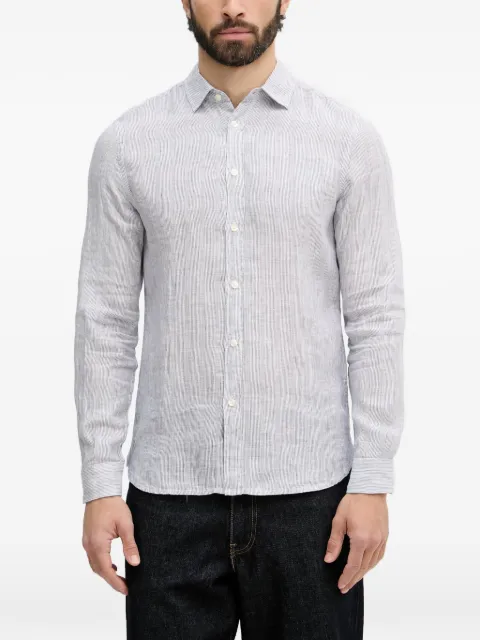 Benetton striped classic-collar shirt