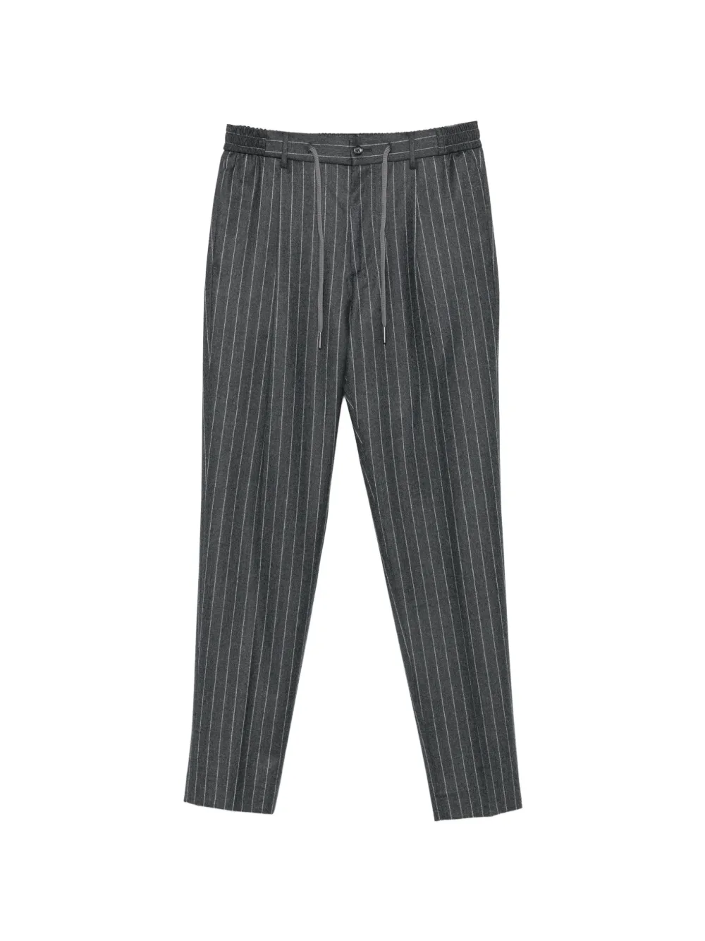 Tagliatore pinstripe-pattern drawstring-waist trousers - Grau