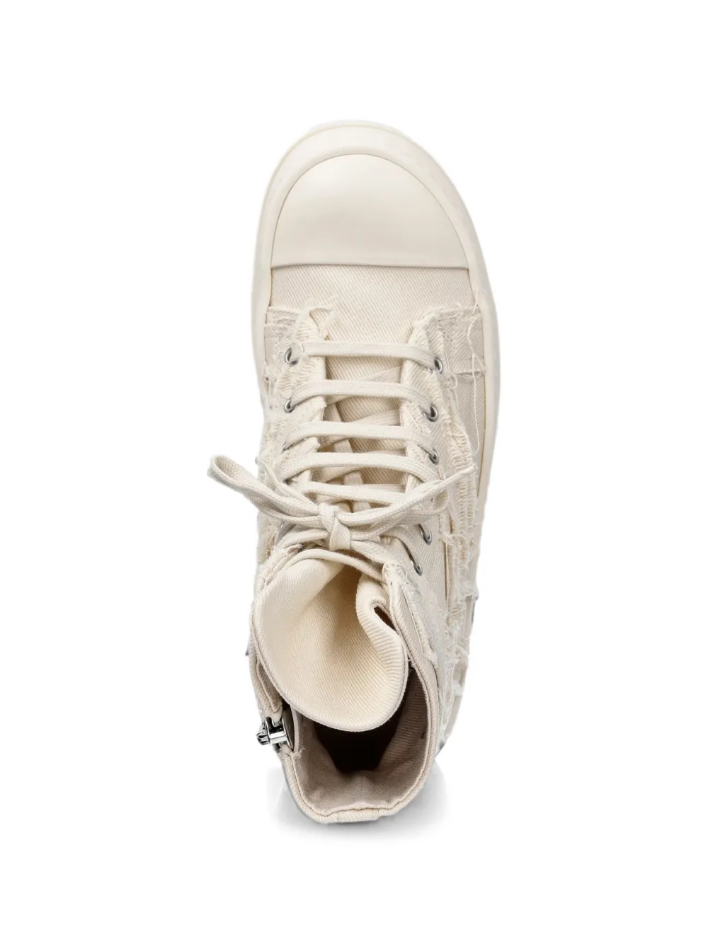Rick Owens DRKSHDW distressed high-top sneakers Wit