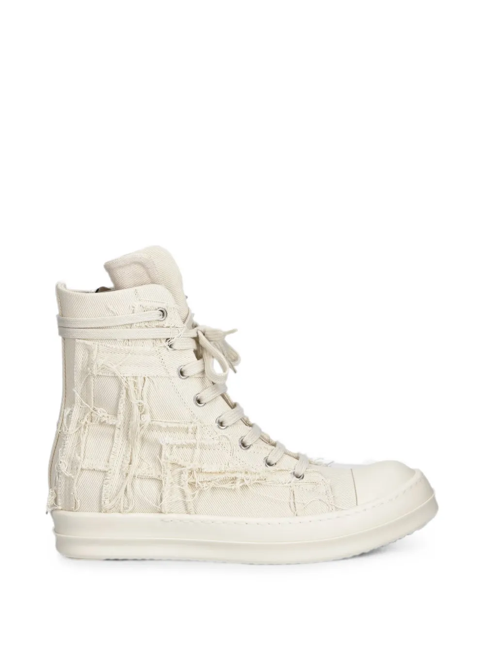 Rick Owens DRKSHDW distressed high-top sneakers - Bianco