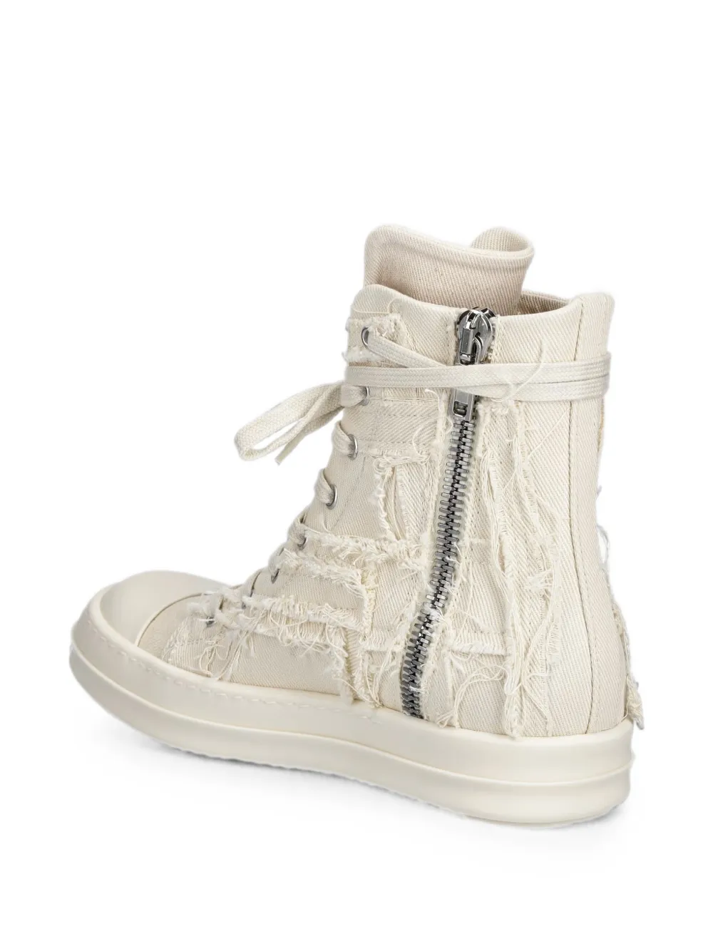 Rick Owens DRKSHDW distressed high-top sneakers Wit