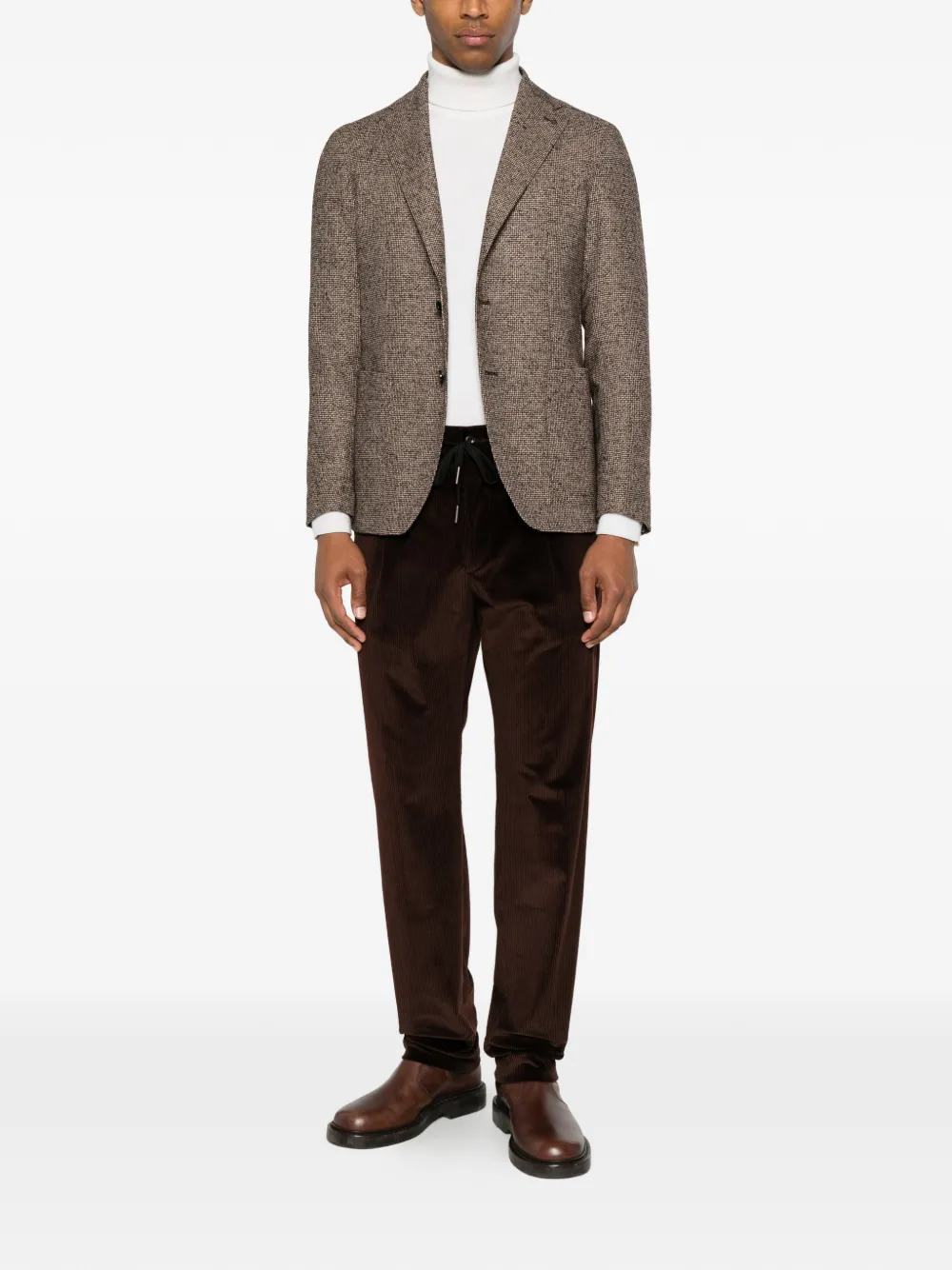 Tagliatore Blazer met enkele rij knopen Bruin