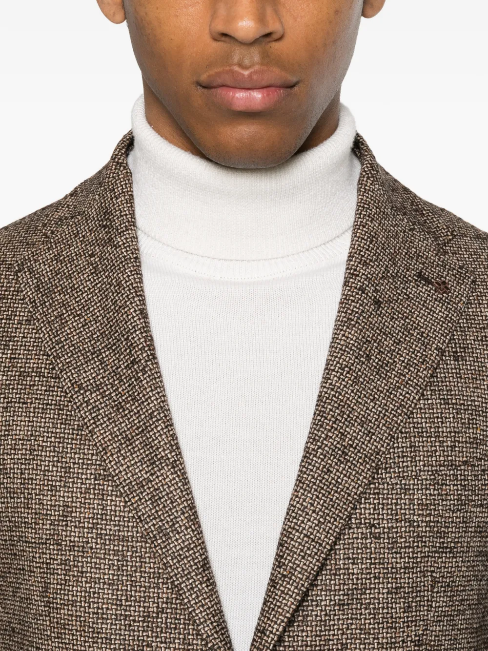 Tagliatore Blazer met enkele rij knopen Bruin