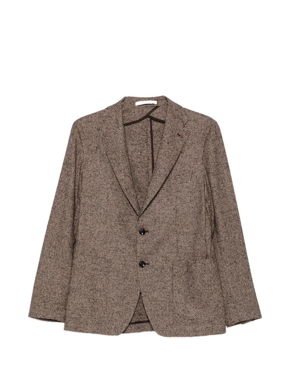 Tagliatore textured single-breasted blazer - Marrone