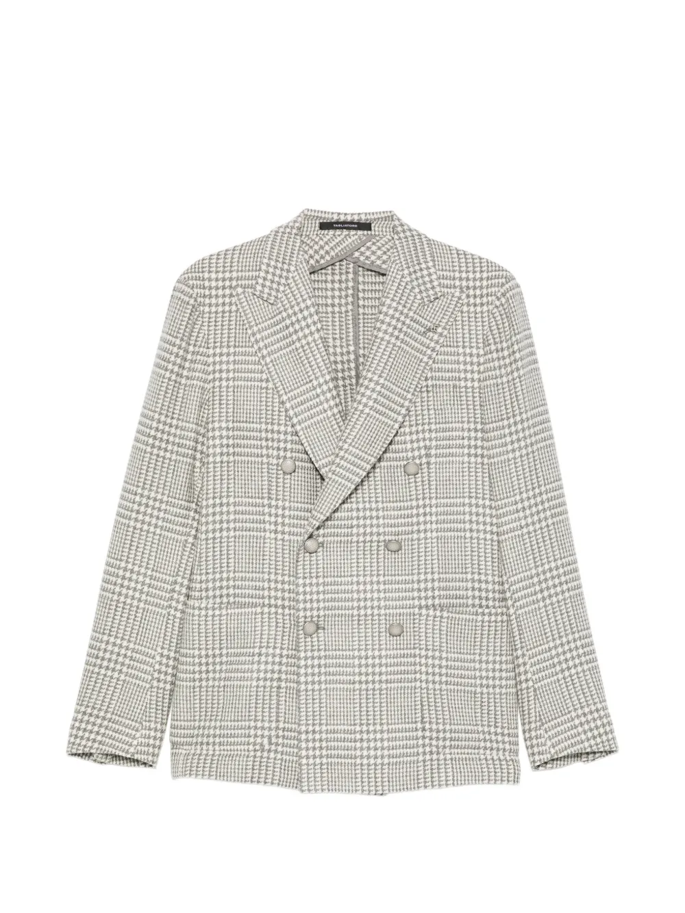 Tagliatore double-breasted check-pattern blazer - Weiß