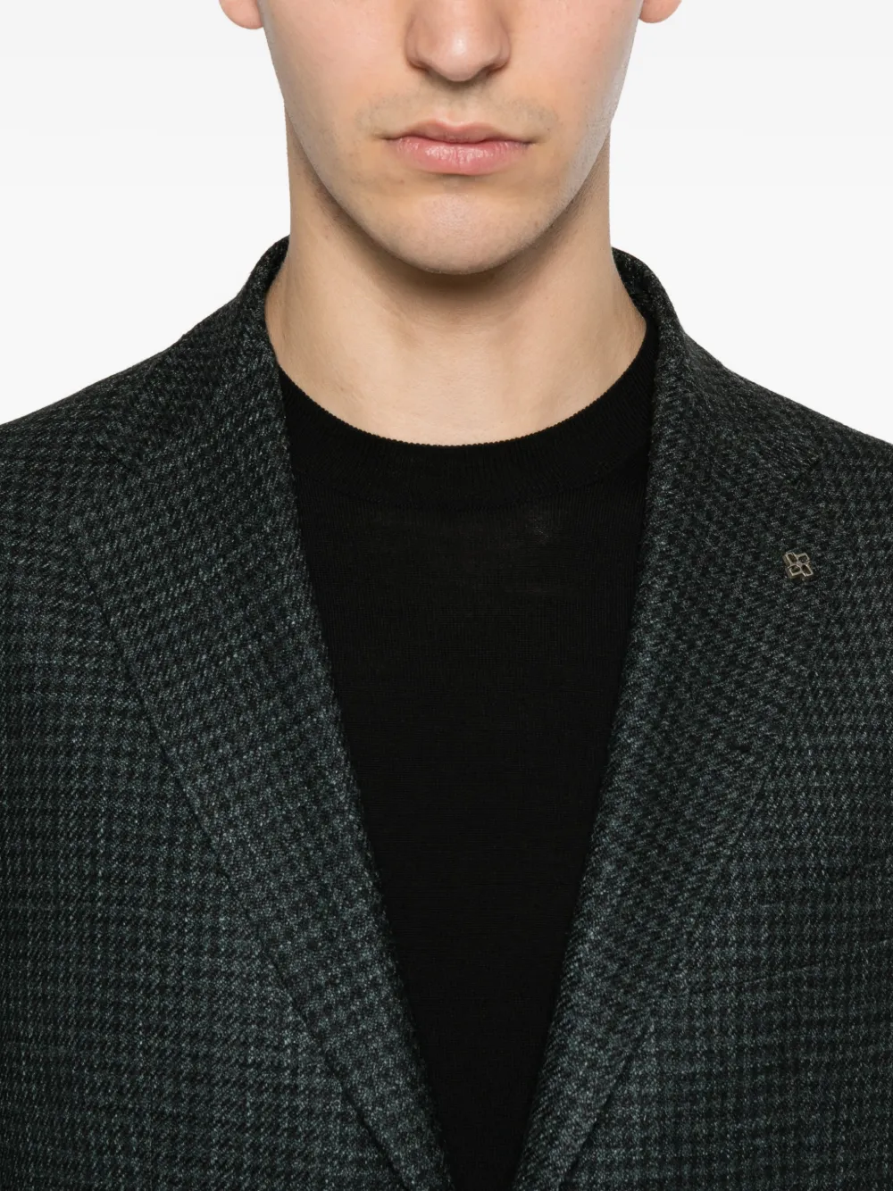 Tagliatore Blazer met pied-de-poule print Groen
