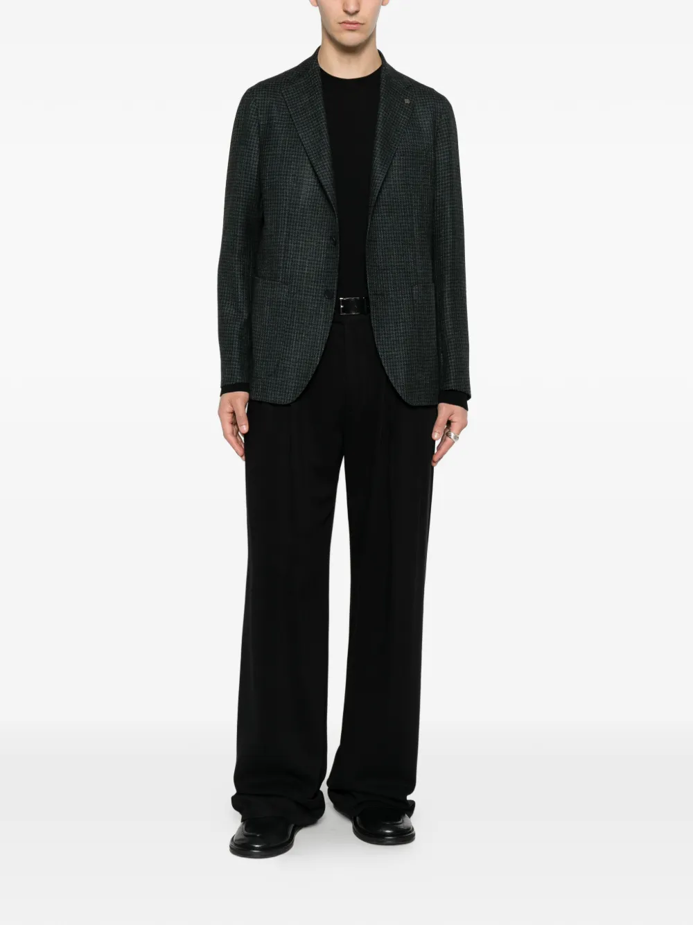 Tagliatore Blazer met pied-de-poule print Groen